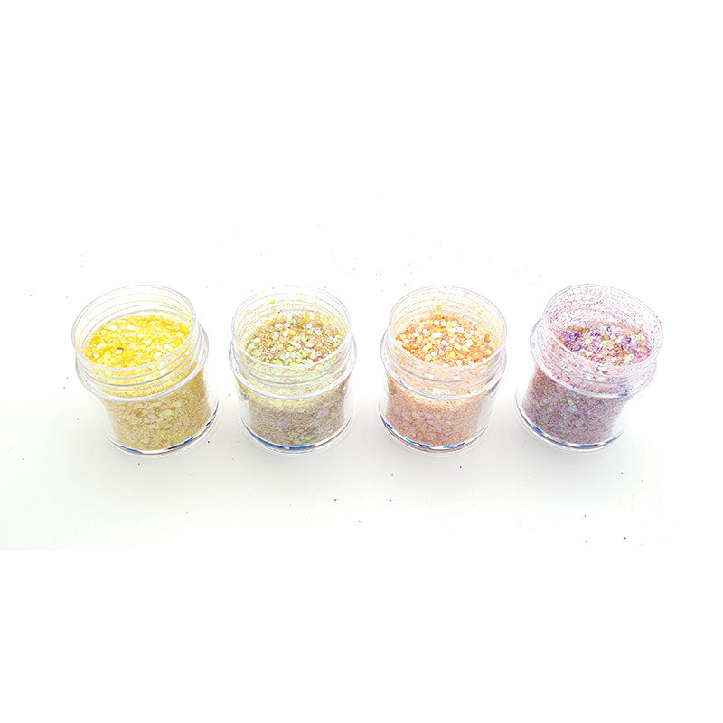 Mixed Size Glitter 4 pc set - 5 Colour Ways - Colour & Create NZ