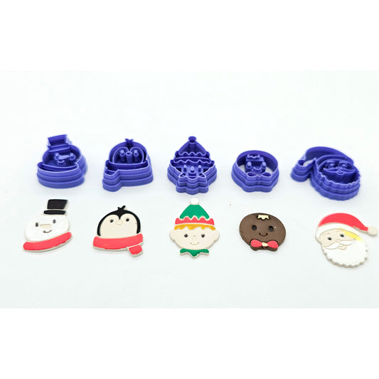 Christmas Cuties Heads Clay Cutters - Colour & Create NZ