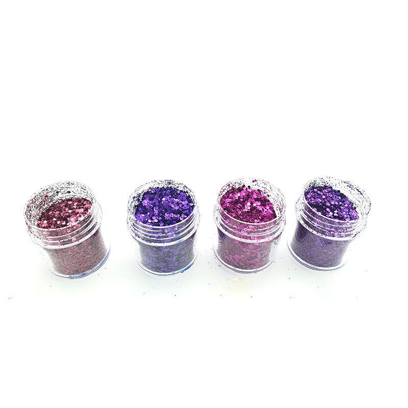 Mixed Size Glitter 4 pc set - 5 Colour Ways - Colour & Create NZ