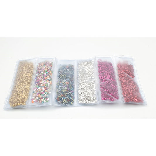 Crushed Glass 5 piece Set- Metallic Mix - Colour & Create NZ