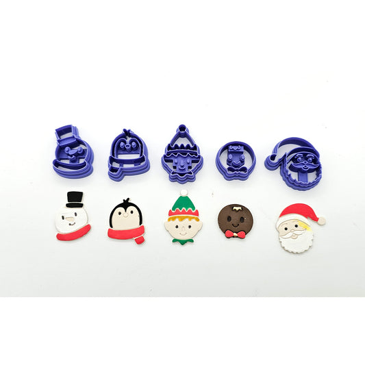 Christmas Cuties Heads Clay Cutters - Colour & Create NZ