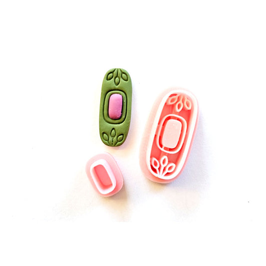 135. Leafy/Plant Cutters with gem inserts- 5 options