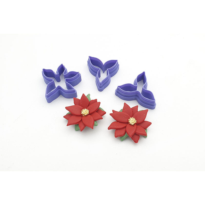 Poinsettia Flower 3pc Cutter Set - Colour & Create NZ