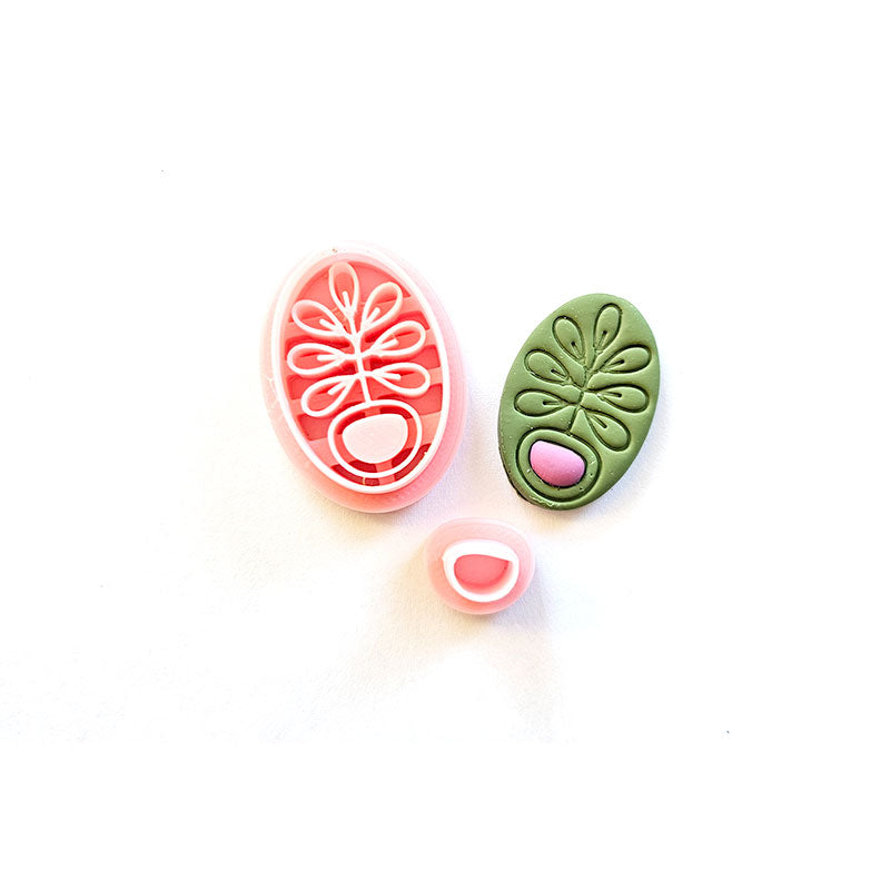 135. Leafy/Plant Cutters with gem inserts- 5 options