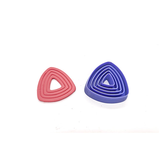 91. Rounded Triangle with Line Imprint Cutter - 2 sizes - Colour & Create NZ