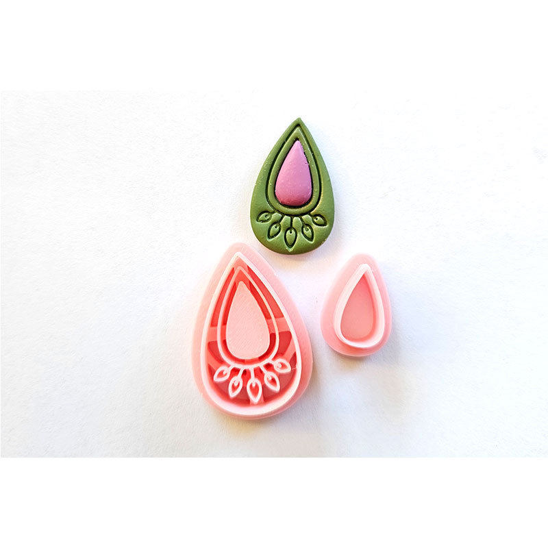 135. Leafy/Plant Cutters with gem inserts- 5 options