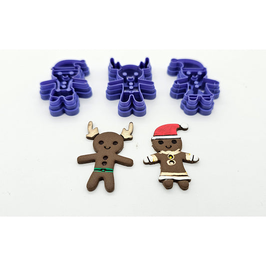 Christmas Gingerbread Man Dressup Clay Cutters - Colour & Create NZ