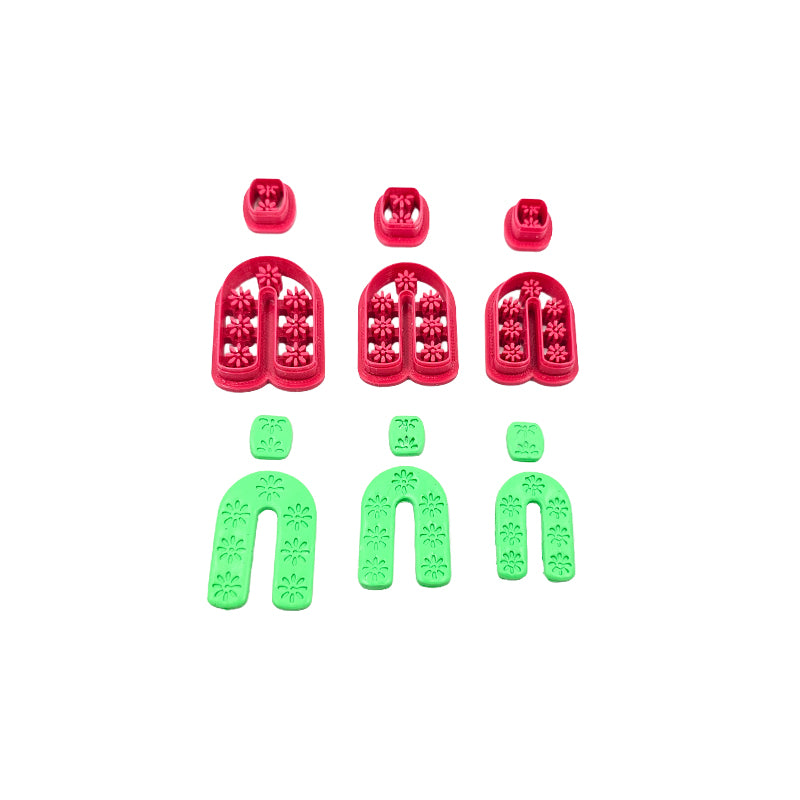 130. Daisy Detailed Rainbow with Stud Cutter set - 3 sizes