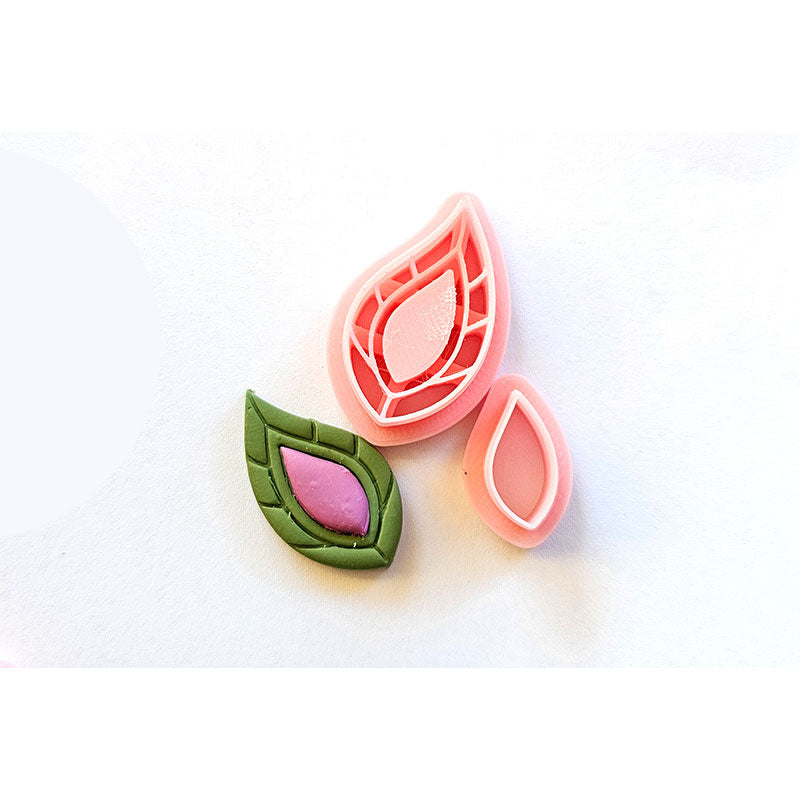 135. Leafy/Plant Cutters with gem inserts- 5 options