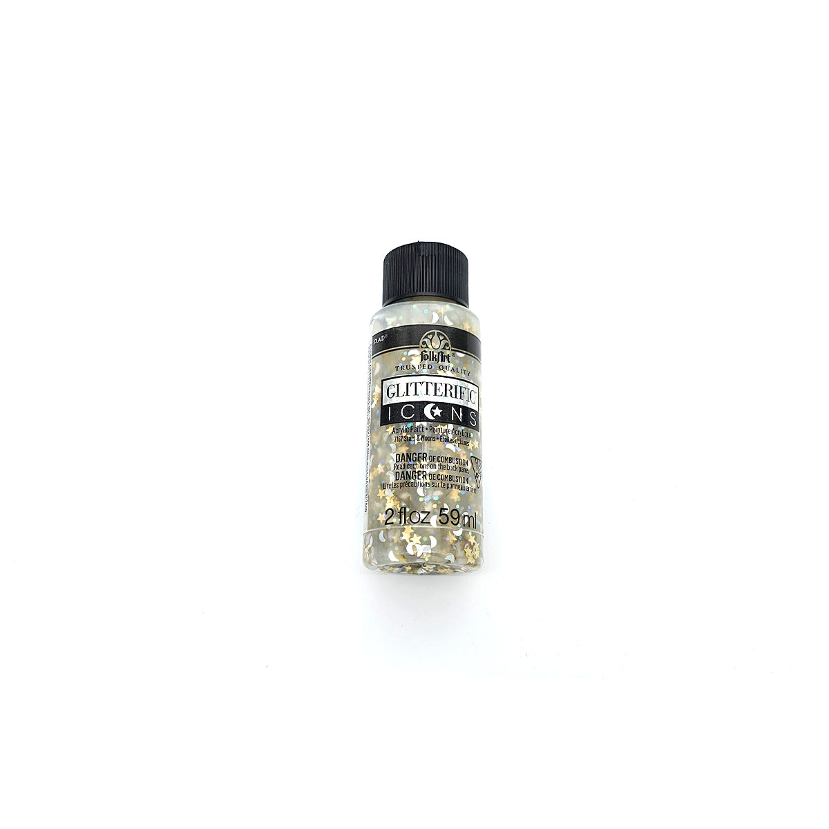 Folk Art Glitterific Icons Acrylic Paint - Stars & Moons - Colour & Create NZ
