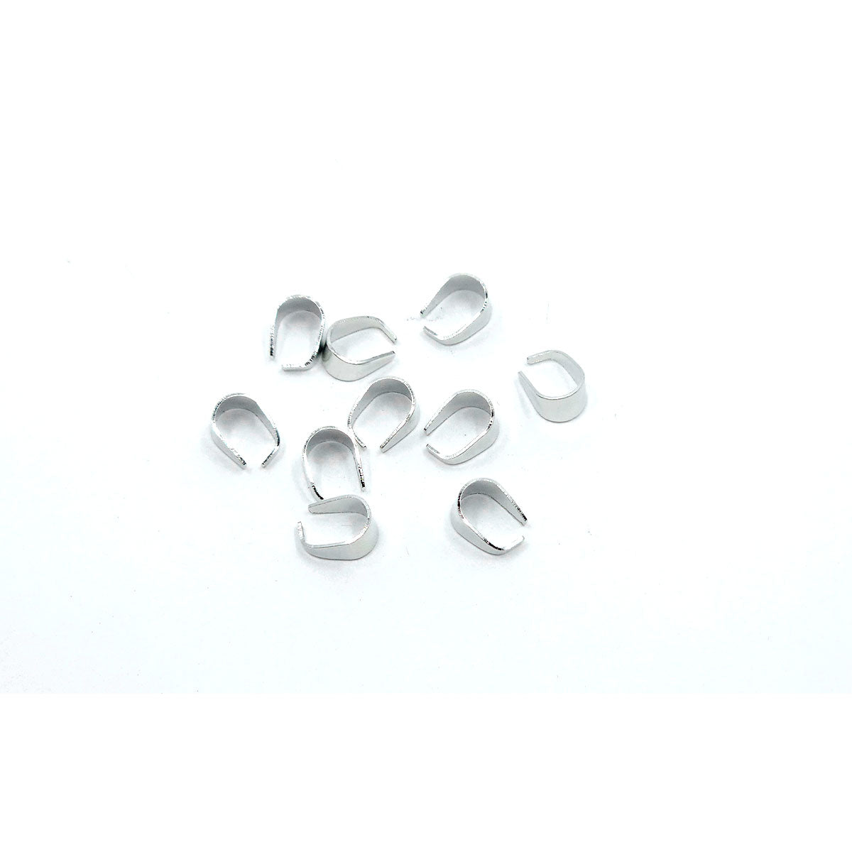 Stainless Steel Necklace Bails - Silver & Gold 10 pk, 2 sizes - Colour & Create NZ