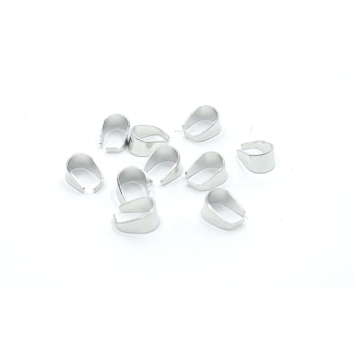 Stainless Steel Necklace Bails - Silver & Gold 10 pk, 2 sizes - Colour & Create NZ