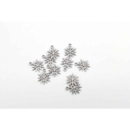 Silver Snowflake Charm 1 - 10pc