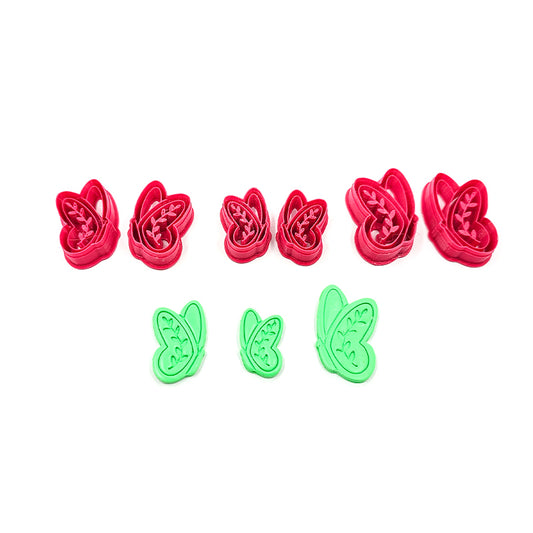 128. Leafy Detailed Butterfly Cutter - 3 sizes
