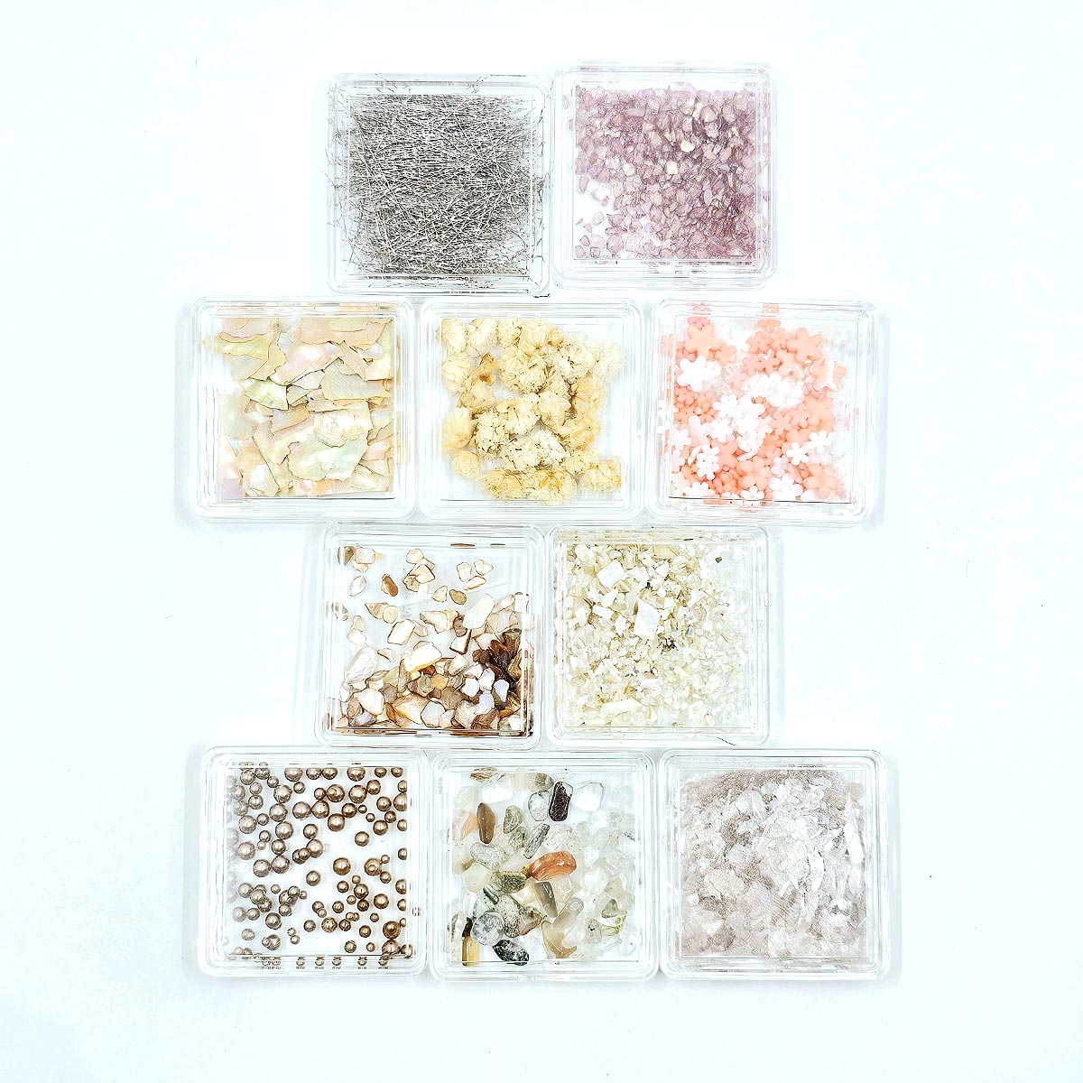 Shell, Stone, Flowers Detailing Set - 10 pcs - Colour & Create NZ