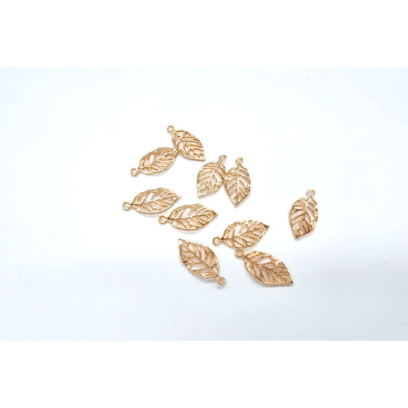 Large Leaf Charm - 10 pcs - 2 Colours - Colour & Create NZ