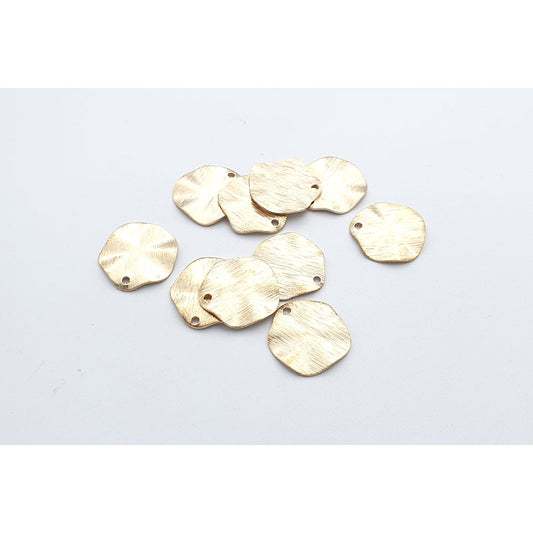 Organic Wavy Circle Charm - 10 pcs, 2 colours - Colour & Create NZ