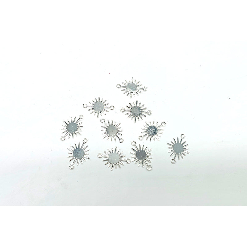Starburst Connector Charm - Gold & Silver - 10pcs - Colour & Create NZ