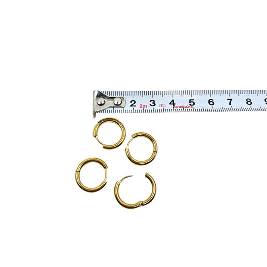 *NEW SIZES* Stainless Steel Hoops- 2 pair, 3 Colours - Colour & Create NZ