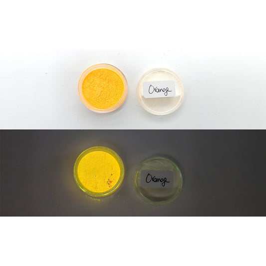 GLOW IN THE DARK Mica Powder - Orange - Colour & Create NZ