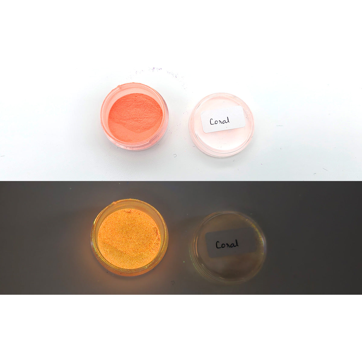 GLOW IN THE DARK Mica Powder - Coral - Colour & Create NZ