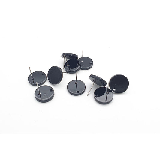 14mm Round Acrylic Stud - 10pc - 2 colours - Colour & Create NZ