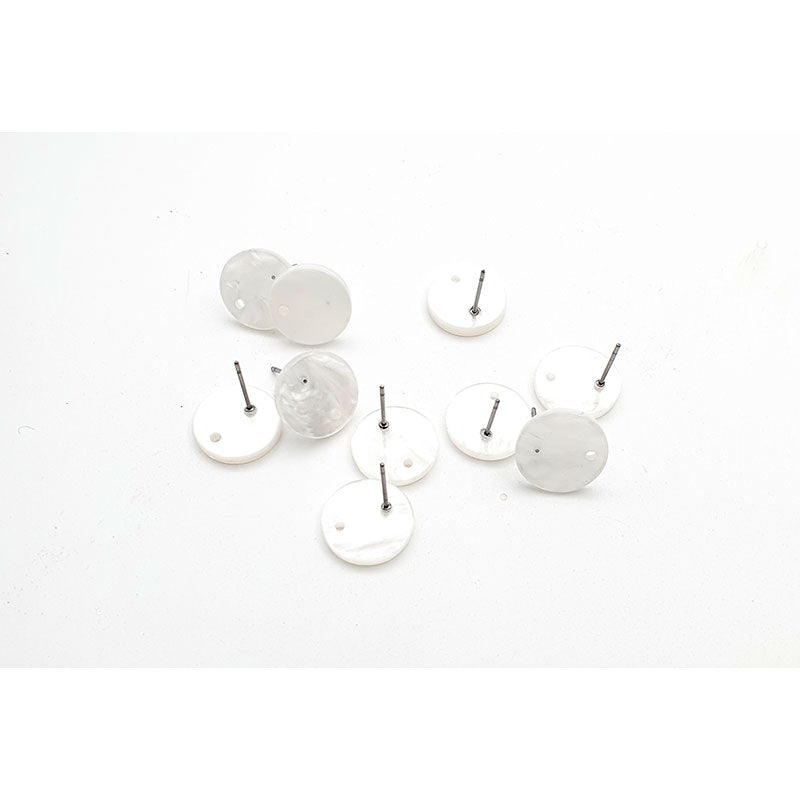 14mm Round Acrylic Stud - 10pc - 2 colours - Colour & Create NZ