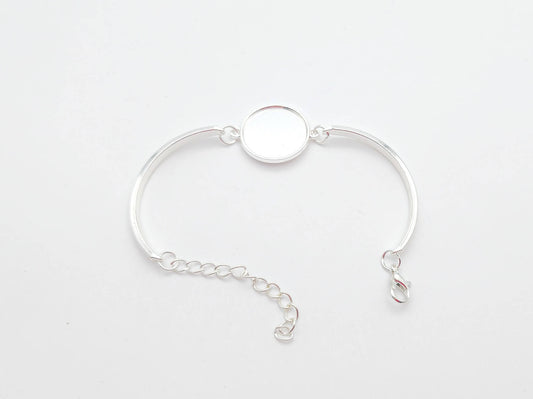 Silver Cabochon Bracelet - 3 pack - Colour & Create NZ
