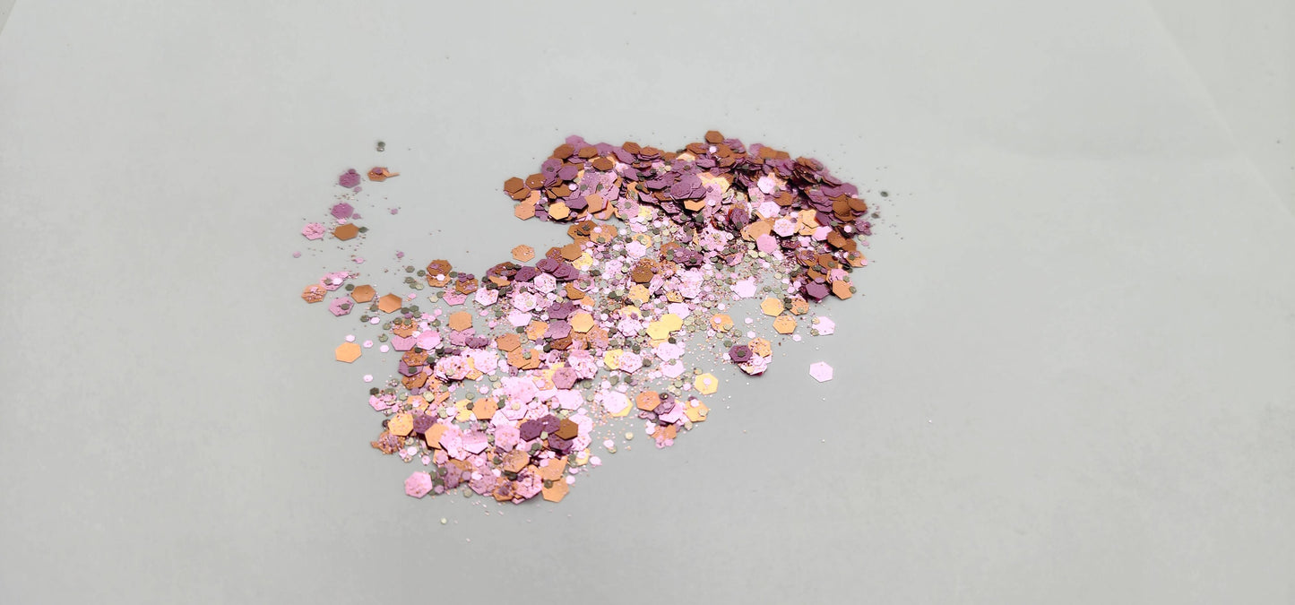 Chunky Mix Glitter - Strawberry Shortcake - Colour & Create NZ