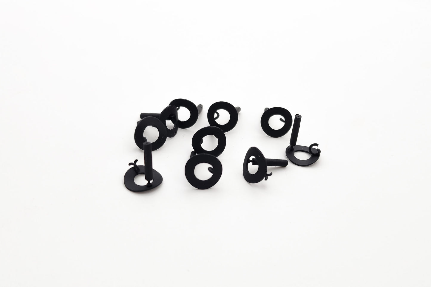 Black Circle Cut Out Stud - 10pcs - Colour & Create NZ