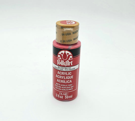 Folk Art Acrylic Matte Paint - Christmas Red - Colour & Create NZ