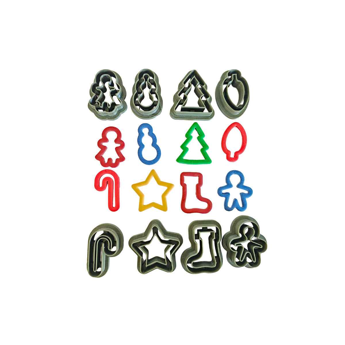 Christmas Character Outline Cutters - 8pcs