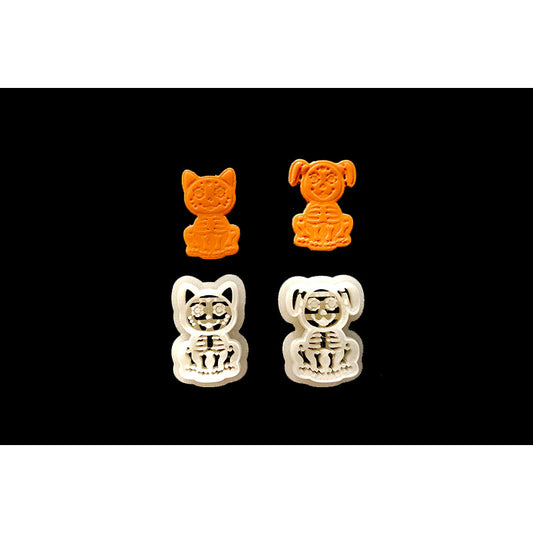 Halloween 25 - Skeleton Dog & Cat - 2pc set