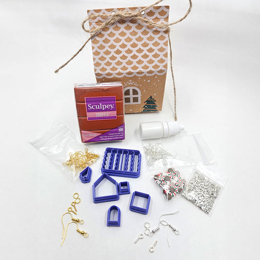 3D Gingerbread House Earring Kit - Colour & Create NZ