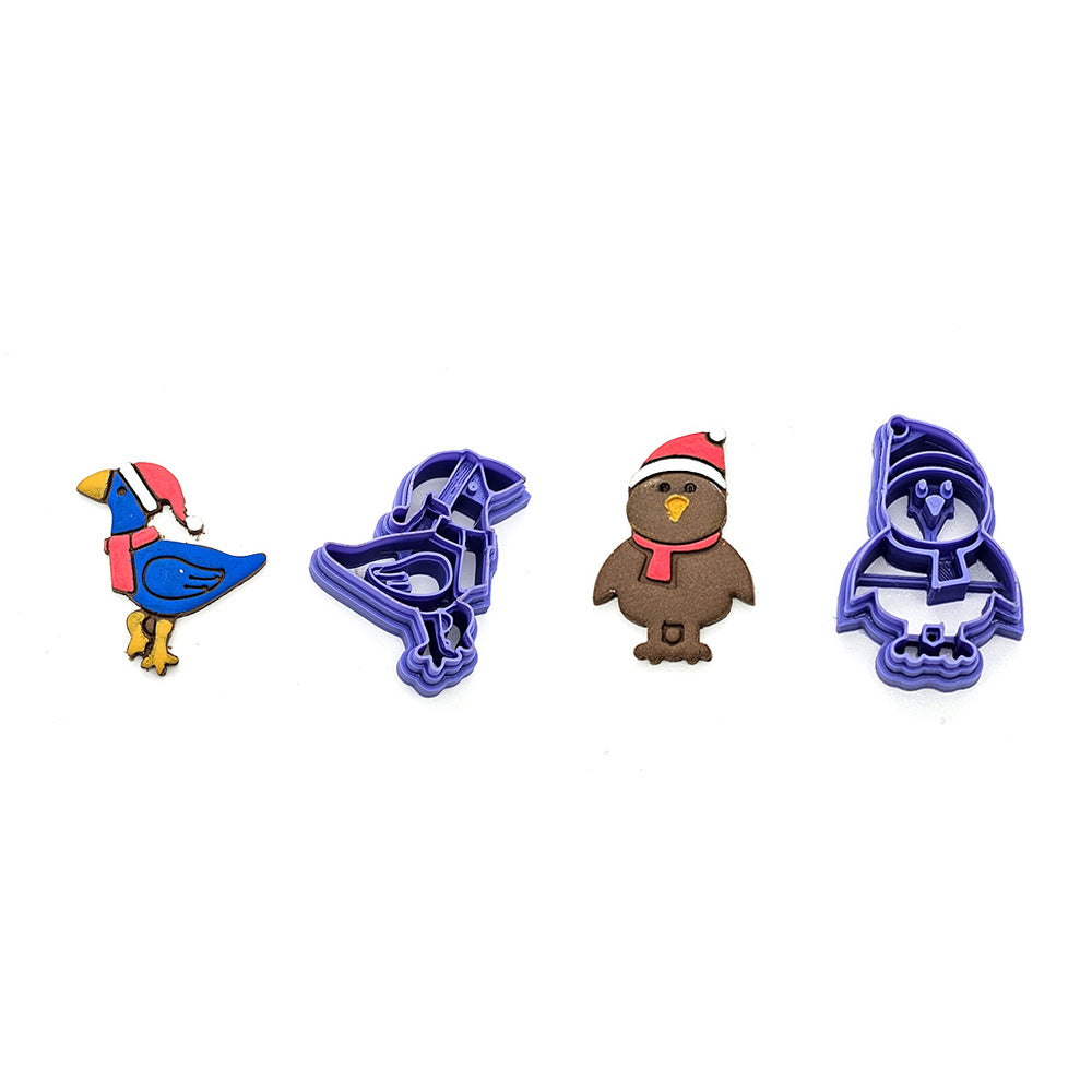 Christmas Kiwi & Pukeko Clay Cutters - Colour & Create NZ