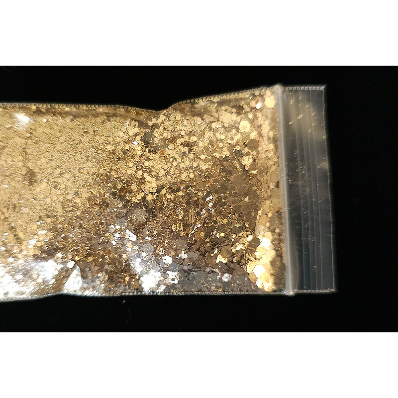 Chunky Mix Glitter - Single Shade - Black/White/Golds