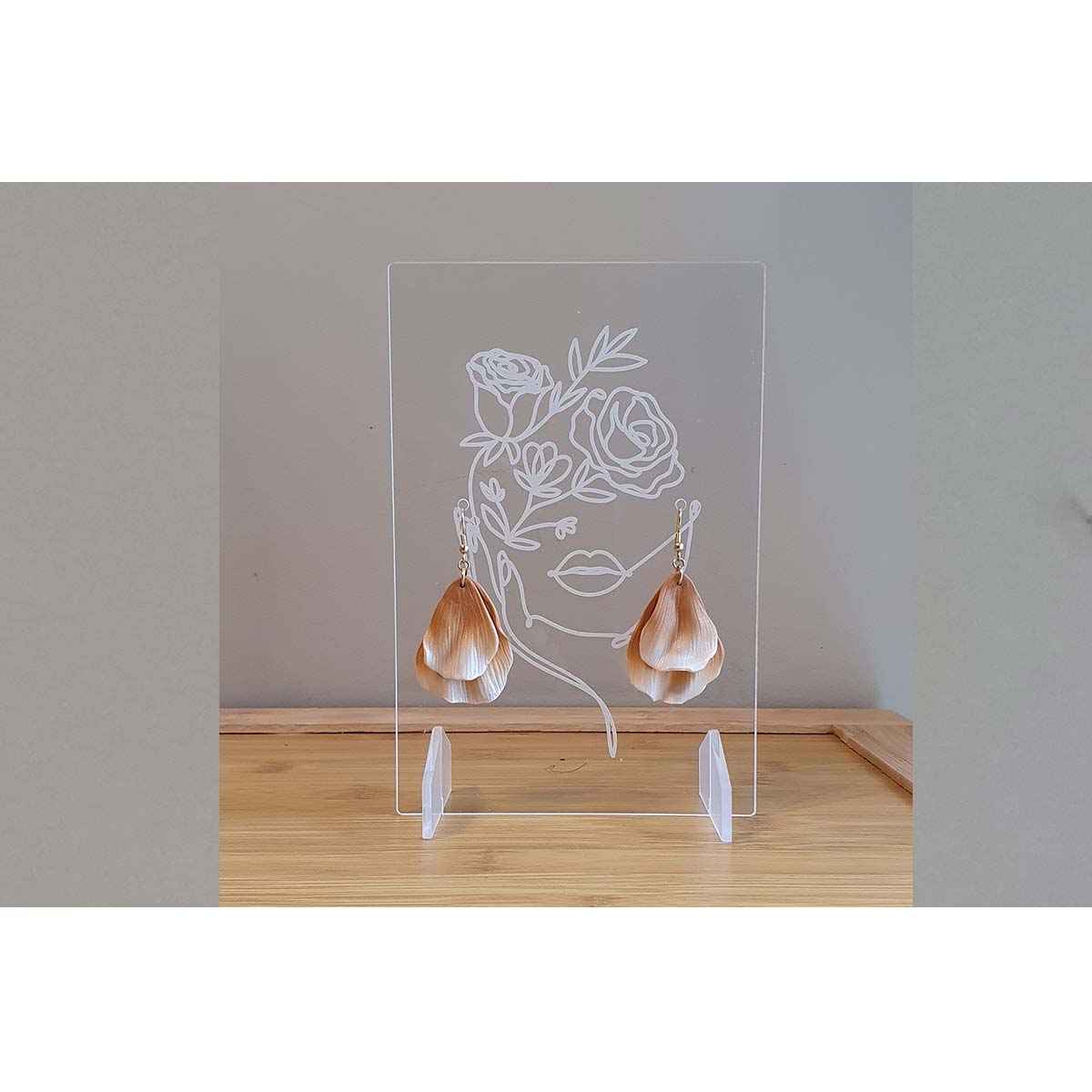 Ladies Faces Earring Display