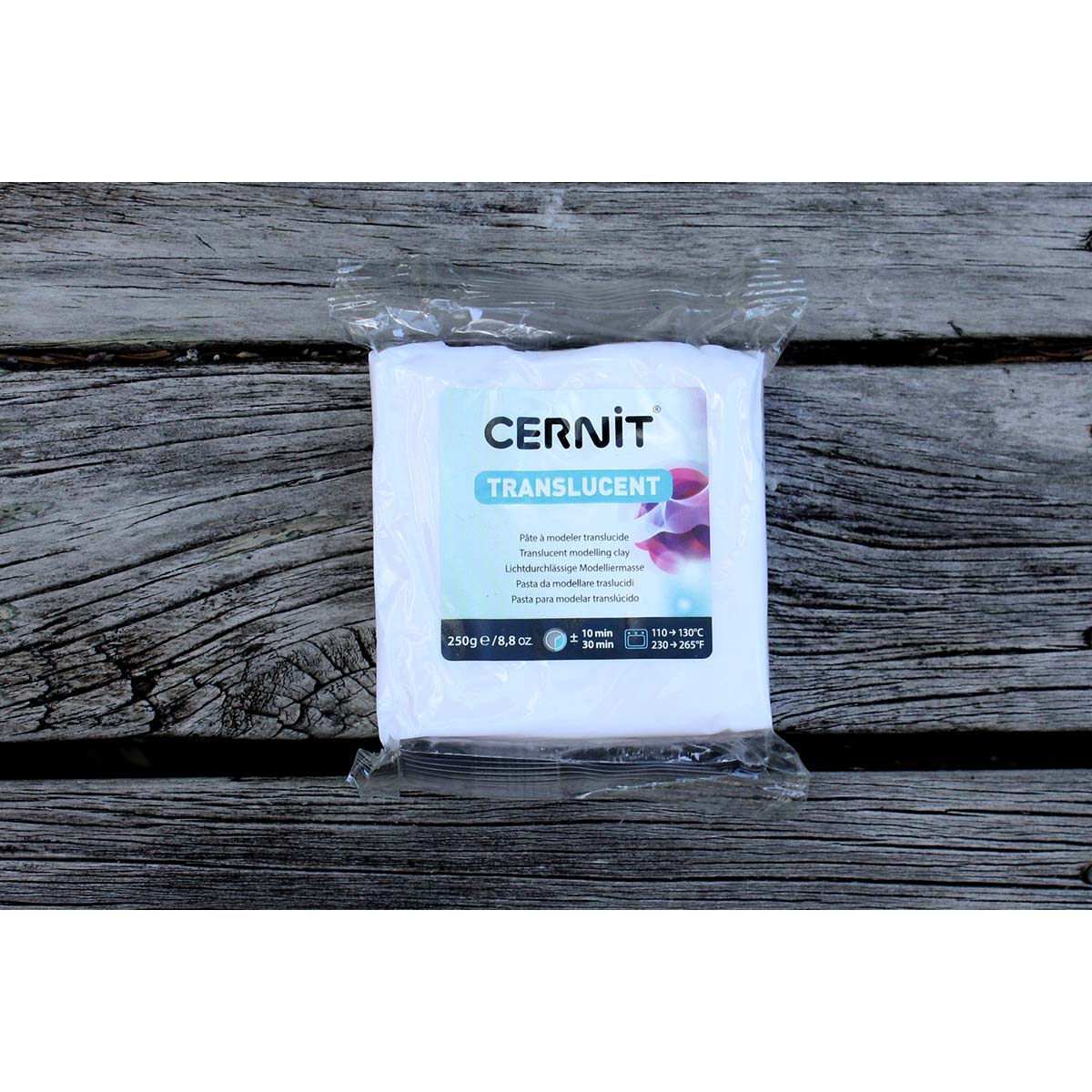 Cernit Translucent Polymer Clay - Translucent 250g block