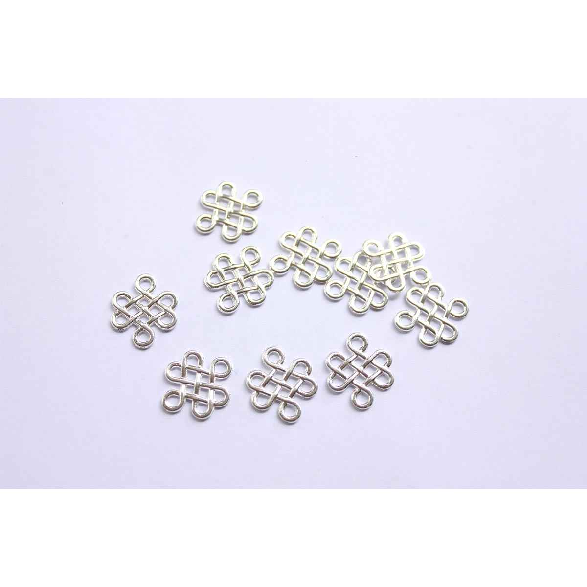 Z2. Chinese Knot Connector Charm -10pc pack