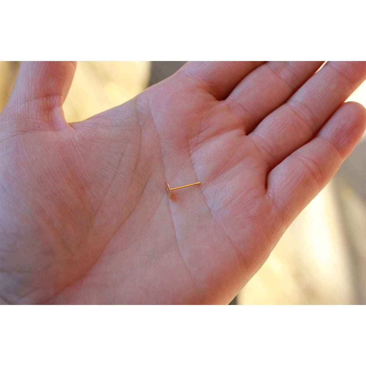 Gold Stainless Steel Flat Back Posts 50pc packs