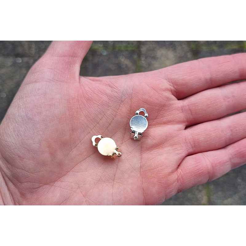 Clip on Flat Back- 10pc -3 colours