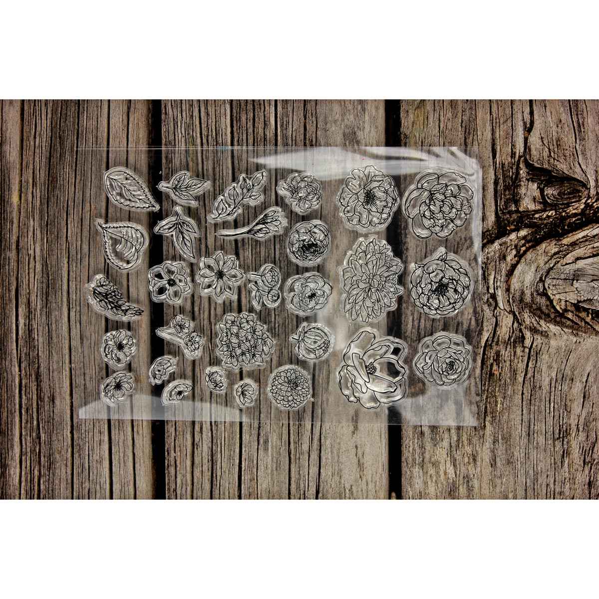 Single Flowers Texture Stamp Sheet