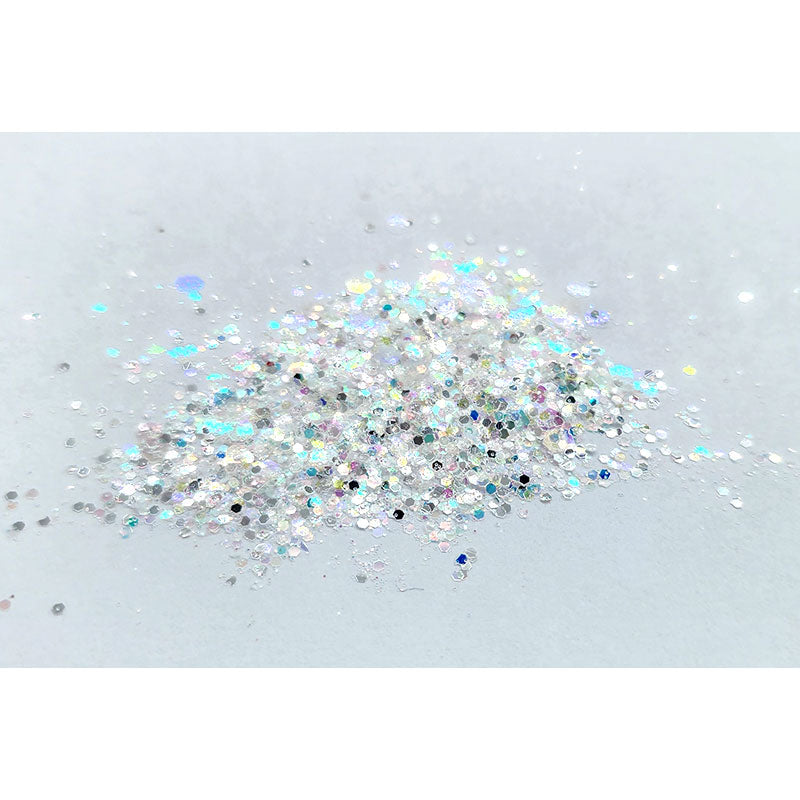 Chunky Mix Glitter  - Ice White - Colour & Create NZ