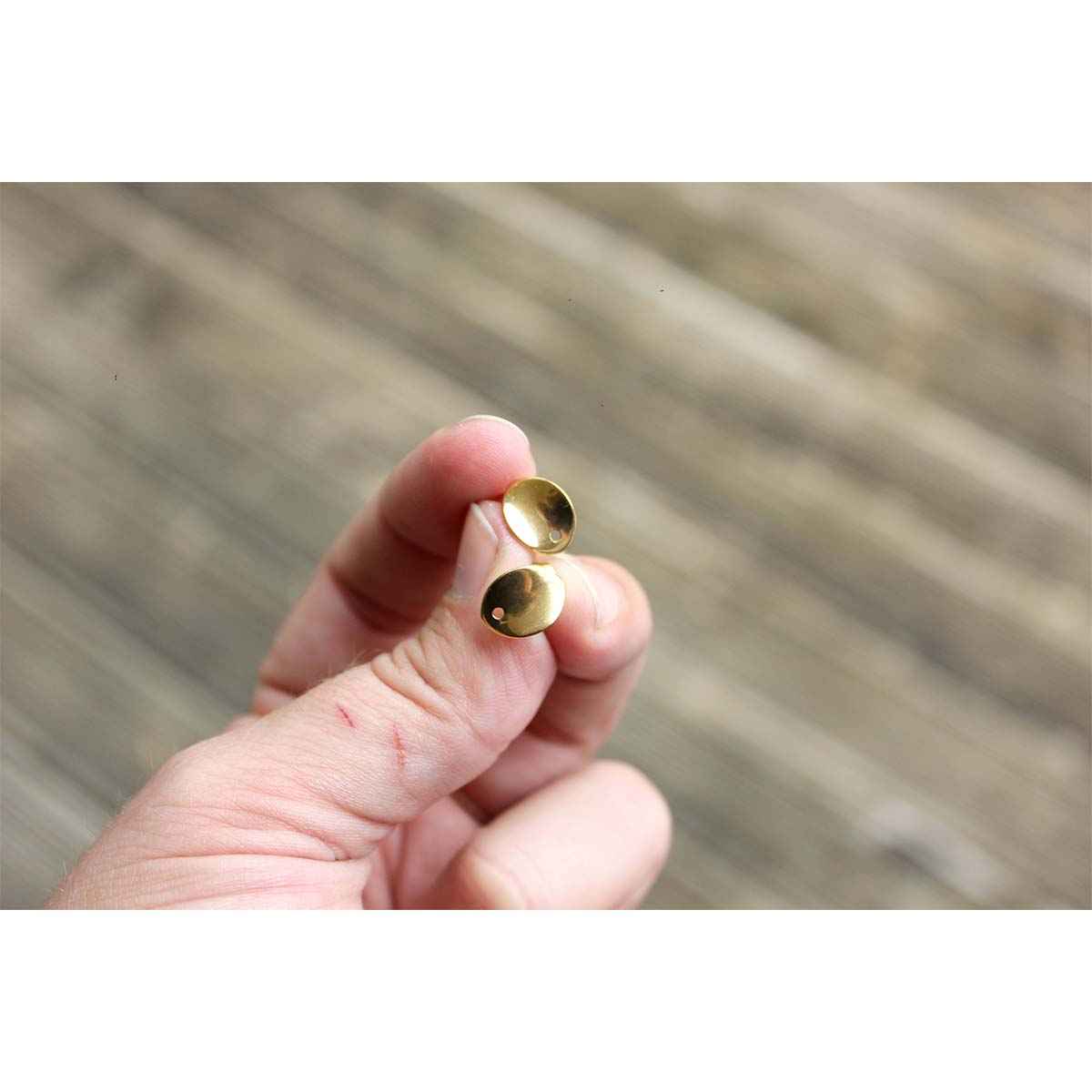 Curved Oval Gold Stainless Steel - 10pc