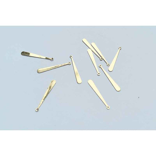 Long Bar Charm - Gold & Silver - 10pcs