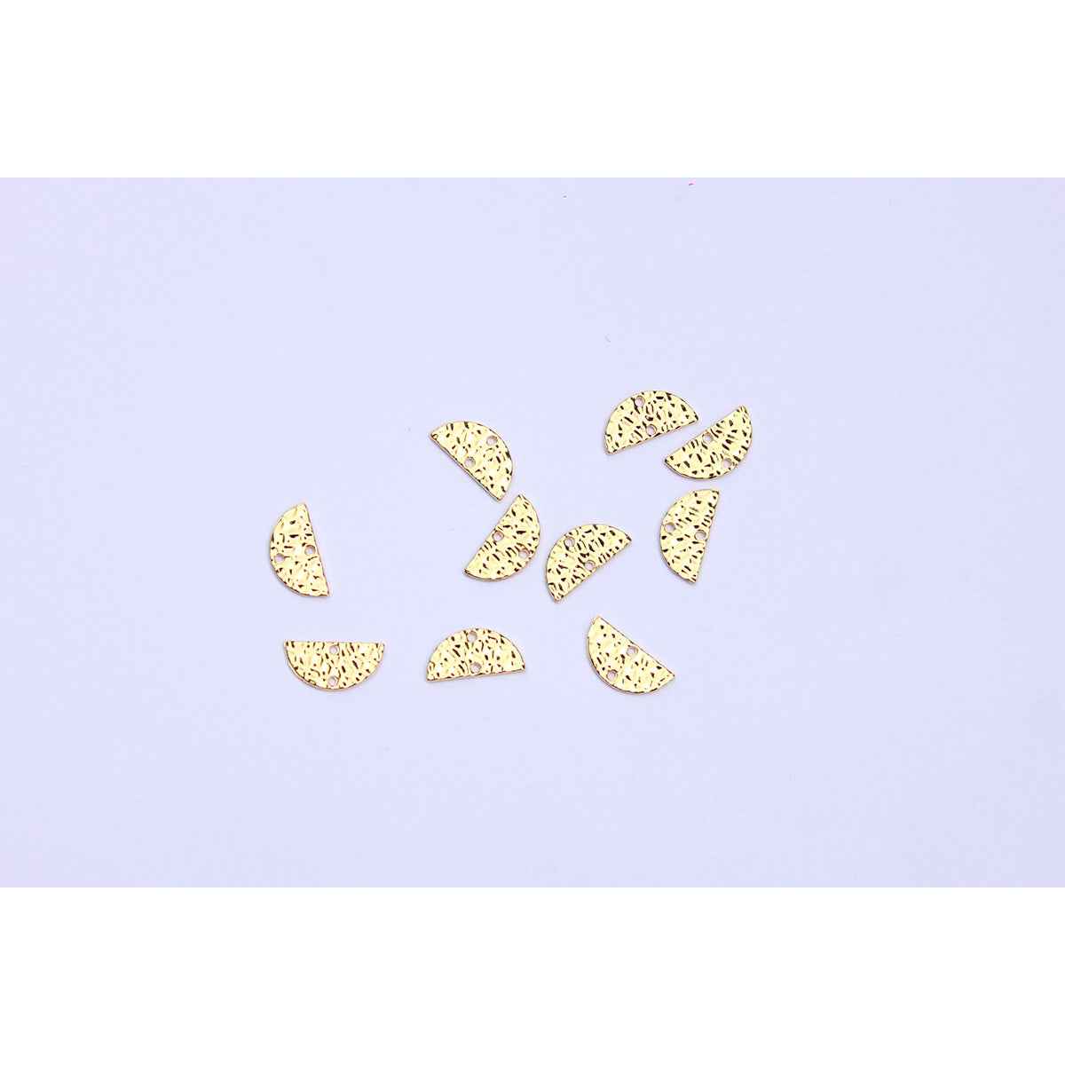 Silver Half Circle Charm - 10pcs