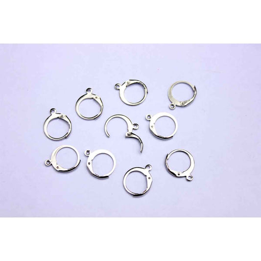 Huggie Hoop Silver Stainless Steel - 10pc