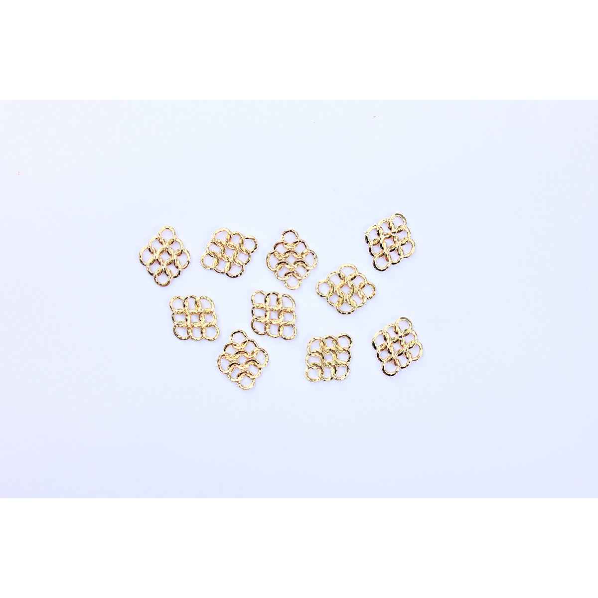 Gold Connected Diamond Chain Charm - 10pcs