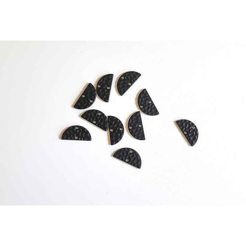 Silver Half Circle Charm - 10pcs