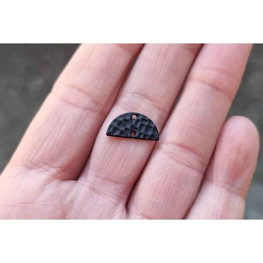 Silver Half Circle Charm - 10pcs